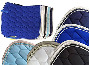 HKM Sports Equipment Schabracke Crystal Fashion mit Doppelkordel für Dressurpferde Pony Dunkelbraun – Bild 1 von 1