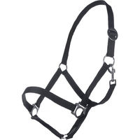Produktbild von HKM Stallhalfter Classic für Warmblut mit Edelstahlbeschlägen in Schwarz
