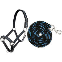 Produktbild von HKM Stallhalfter Stars Nylonhalfter mit Karabinerstrick für Ponys Schwarz/Navy