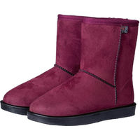 Produktbild von HKM Stallschuh Waterproof in Wildlederoptik Bordeaux Rot Größe 40