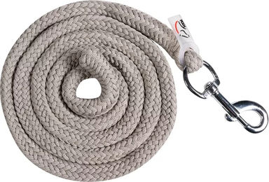 HKM Stars Longierseil mit Karabinerhaken in Beige und Grau – Bild 1 von 1
