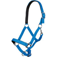 Produktbild von HKM Stars Softice Pferdehalfter für Ponys aus Nylon in Blau und Silber