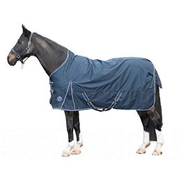 HKM Starter Pferdedecke Highneck mit Polarfleece dunkelblau 155 – Bild 1 von 4