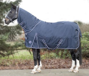 HKM Starter Weidedecke für Pferde dunkelblau 165 cm - 100 g – Bild 1 von 4