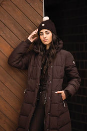 HKM Steppmantel Livigno Damen Braun Wasserabweisend Winter Polyester XXL – Bild 1 von 8