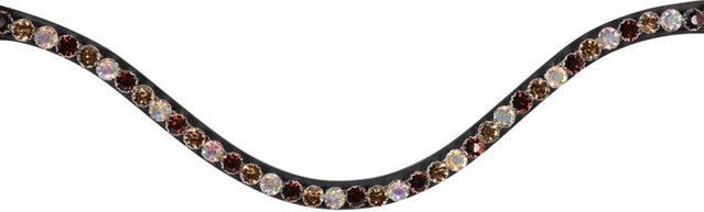HKM Stirnband Crystals U-Form in Bernstein für Pony – Bild 1 von 1