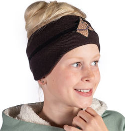 HKM Stirnband Mia für Kinder aus Polyester für den Winter in Blau oder Braun – Bild 1 von 5