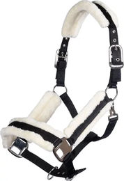 HKM Strong Pferdehalfter aus Kunstleder für Ponys in Schwarz Weiß oder Silber – Bild 1 von 1