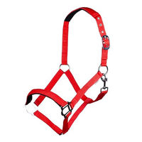 Produktbild von HKM Sydney Style Halfter für Warmblut in Rot mit weicher Unterlegung