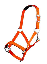 HKM Sydney Style Nylonhalfter für Warmblut mit weicher Unterlegung in Neon Orange – Bild 1 von 1