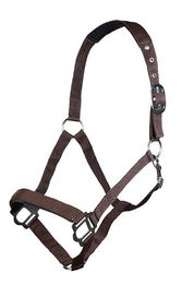 HKM Sydney Style Stallhalfter aus Nylon mit weicher Unterlegung für Kaltblüter in Dunkelbraun – Bild 1 von 1