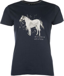 HKM T-Shirt Sparkle für Kids aus Baumwolle Blau Grösse 158-164 – Bild 1 von 4
