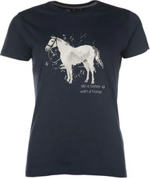 HKM T-Shirt Sparkle für Kids aus Baumwolle Blau Größe 98-104 – Bild 1 von 4