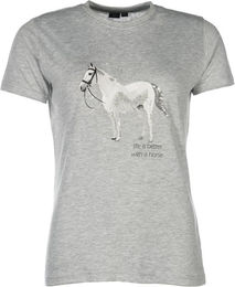 HKM T-Shirt Sparkle für Kids aus Baumwolle Grau Größe 134-140 – Bild 1 von 5