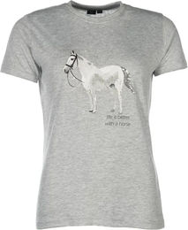 HKM T-Shirt Sparkle für Kids aus Baumwolle Grau Größe 170-176 – Bild 1 von 5