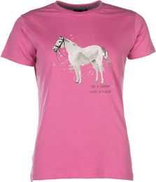 Produktbild von HKM T-Shirt Sparkle für Kids aus Baumwolle in Pink Rosa Größe 122-128