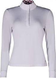 HKM Turnierpolo Damen Reitshirt Langarm Weiß Größe S – Bild 1 von 1