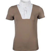 Produktbild von HKM Turnierpolo Virginia Reitshirt Damen in Braun und Beige