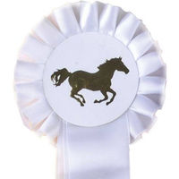 Produktbild von HKM Turnierschleife Einfachrosette Weiß/Weiß 10 cm