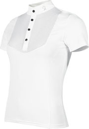 HKM Turniershirt Amalfi Reitshirt für Damen und Mädchen in Weiß Größe 176 – Bild 1 von 2