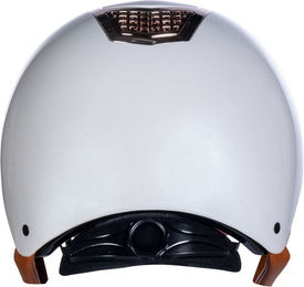 HKM Unisex Edinburgh Reithelm in Perlmutt Silber Weiß Größe S – Bild 1 von 2