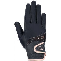 Produktbild von HKM Unisex Reithandschuhe Rosegold Glamour Style Schwarz XXL