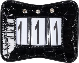 HKM Viola Nummernhalter aus Leder in Schwarz – Bild 1 von 1