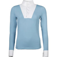 Produktbild von HKM Virginia Turnierpolo mit langen Ärmeln für Damen in Blau Größe S