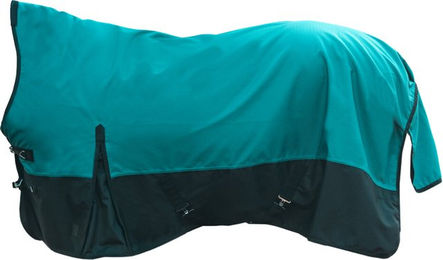 HKM Weidedecke Glasgow Highneckdecke 1200D 100g Größe 155 petrol/schwarz – Bild 1 von 1
