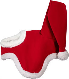 HKM Weihnachtsmütze Christmas Liverpool für Pferde in Rot aus Plüsch – Bild 1 von 1