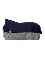 Produktbild von HKM Winnipeg 1200D Highneckdecke für Pferde Dunkelblau/Hellgrau mit 200g Wattefüllung Größe 135