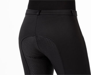 HKM Wintersoftshell Reithose Winner für Damen und Kinder Schwarz wasserdicht mit Silikonbesatz Größe 128 – Bild 1 von 3