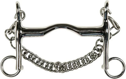 HKM Zaumzeuggebiss chaîne aus Edelstahl in Silber 7 cm für Pferde – Bild 1 von 1
