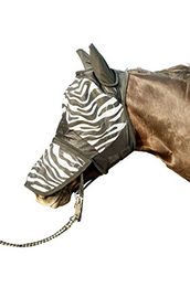 Produktbild von HKM Zebra Fliegenschutz Decke für Warmblut Pferde in Weiß/Schwarz