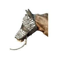 Produktbild von HKM Zebra Fliegenschutz Decke für Warmblut Pferde in Weiß/Schwarz