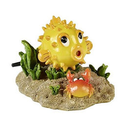Hobby Aquariendeko Puffy Fisch mit Animationseffekt in Bunt und Gelb – Bild 1 von 2