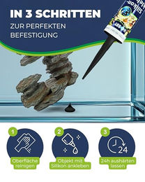 Hobby Aquariensilikon Silikonkleber Schwarz 310 ml für Fischaquarien und Terrarien - 310 ml – Bild 1 von 6