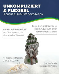 HOBBY Aquaristik Vishnu Figur und Höhle künstliche Aquariumdeko für Süßwasseraquarien grau – Bild 1 von 4