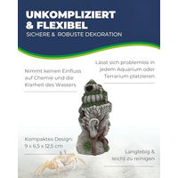 Produktbild von HOBBY Aquaristik Vishnu Figur und Höhle künstliche Aquariumdeko für Süßwasseraquarien grau