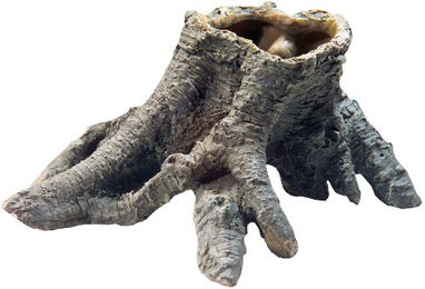 Hobby Baumstumpfhöhle 1 Terrarium Dekoration für Reptilien Echsen und Geckos aus Kunstharz Braun – Bild 1 von 2