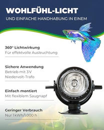 Hobby Bubble Air Spot Colour & Moon 2-in-1 LED-Mondlicht und Luftausströmer für Aquarien - 1 Stk. – Bild 1 von 9