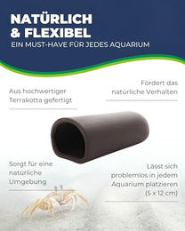HOBBY Catfish Cave Aquarium Höhle für Welse Krebse und Garnelen Schwarz Grau Braun 5x12cm - 1 Stk. – Bild 1 von 8