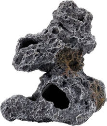 Hobby Cavity Stone Dark 2 Dekoration für Aquarium und Terrarium in Schwarz und Grau – Bild 1 von 10