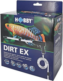 Hobby Dirt Ex Mulmglocke Mulmsauger für Aquarien zur Fischpflege aus Kunststoff in Schwarz und Transparent – Bild 1 von 3