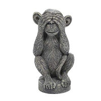 Produktbild von Hobby Don't See Mizaru Affe Aquarium Dekoration Figur und Höhle Grau