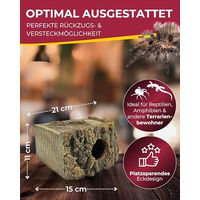 Produktbild von Hobby Eckhöhle Bark aus Kork als Terrarienterrarium Dekoration für Reptilien und Amphibien 21 x 15 x 11 cm