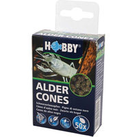 Produktbild von Hobby Erlenzäpfchen Alder Cones Naturmaterial für Süßwasser Aquarien zur Algenbekämpfung 50 Stück