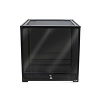 Produktbild von Hobby Faltterrarium Terra Fix & Easy 45 für Insekten mit Schwingtür Schwarz Transparent 45x45x60cm