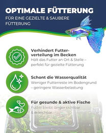 Hobby Feeding Station 2 Futterring für Fische aus Kunststoff Schwarz 10 x 10 cm – Bild 1 von 6