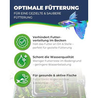 Produktbild von Hobby Feeding Station 2 Futterring für Fische aus Kunststoff Schwarz 10 x 10 cm